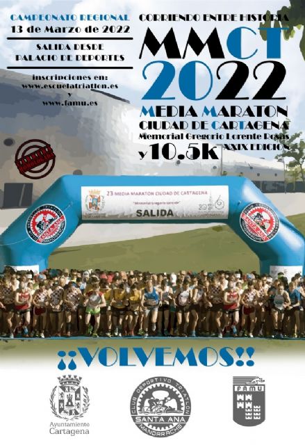 Cartagena decidirá los títulos regionales de media maratón 2022 - 1, Foto 1