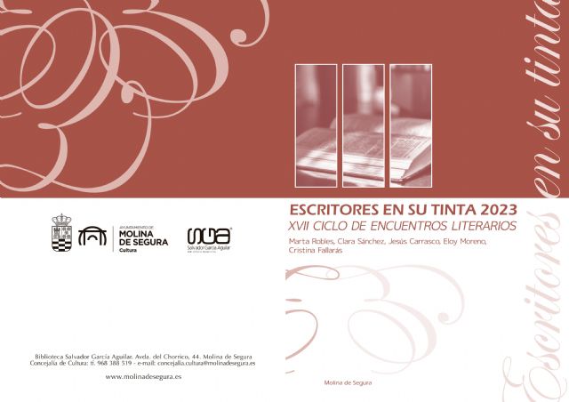 Marta Robles, Jesús Carrasco, Eloy Moreno, Clara Sánchez y Cristina Fallarás participan en el programa del Ciclo Escritores en su tinta 2023 de Molina de Segura - 1, Foto 1