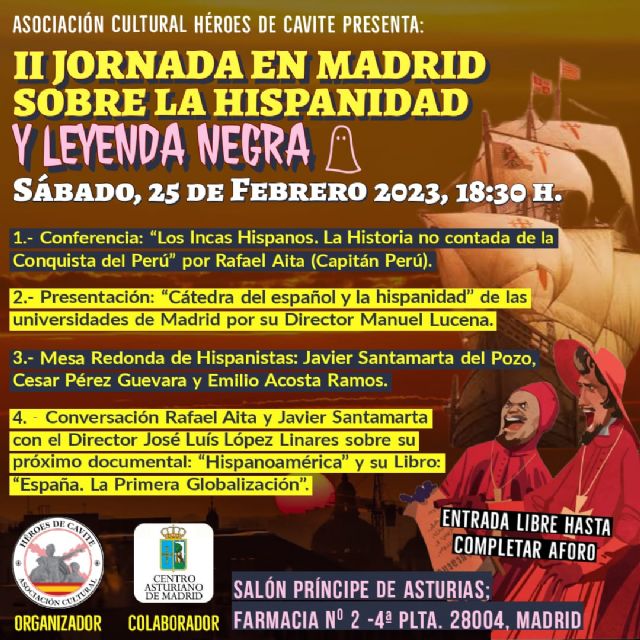 II Jornadas Leyenda Negra e Hispanismo en Madrid y Gira de Rafael Aita Capitán Perú por España con Héroes de Cavite - 1, Foto 1