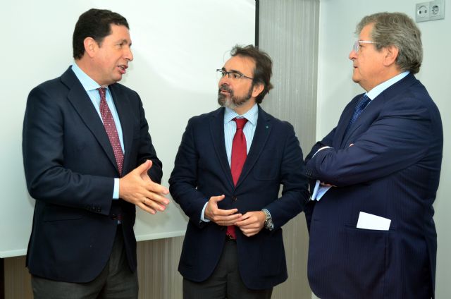 El presidente, Antonio Sevilla, y el decano, Ramón Madrid, han dado a conocer el encargo que contempla la organización de paneles de expertos, entre otras acciones. Han estado acompañados del consejero de Fomento e Infraestructuras, Pedro Rivera - 1, Foto 1
