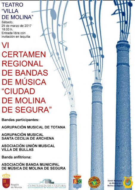 El VI Certamen Regional de Bandas de Música Ciudad de Molina de Segura se celebra el sábado 25 de marzo, Foto 3