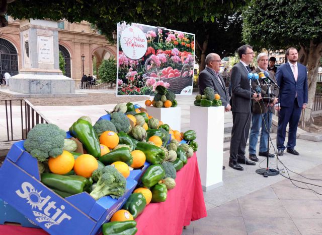 Fecoam y Coag engalanan la ciudad de Murcia con productos de la huerta durante las Fiestas de Primavera - 1, Foto 1