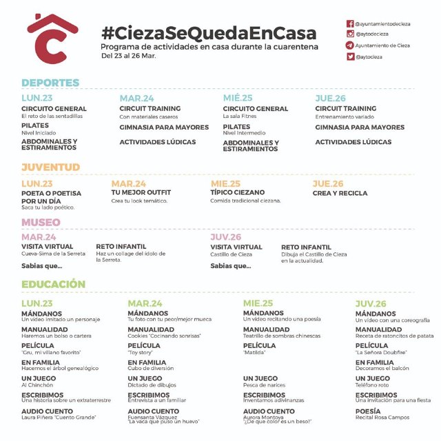 Continúan las actividades del programa municipal para el entretenimiento en cuarentena - 1, Foto 1