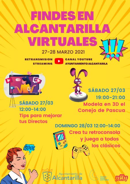 Tres nuevas actividades online dirigidas a todos los públicos para los 'Findes Virtuales' de Alcantarilla - 1, Foto 1