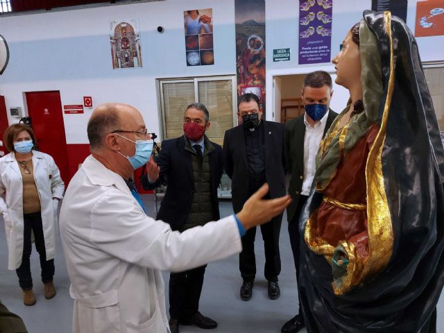 El Centro Regional de Restauración trabaja en la recuperación de La Dolorosa, una de las imágenes emblemáticas caravaqueñas de la escuela de Salzillo - 4, Foto 4