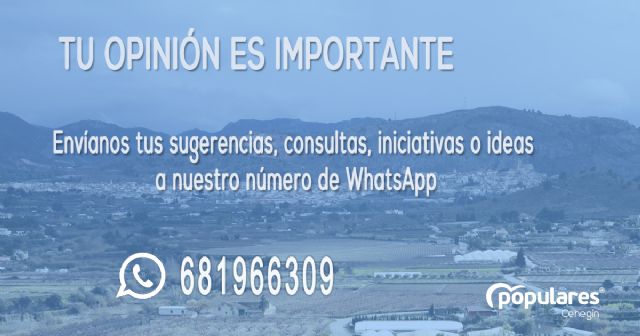 El Partido Popular de Cehegín presenta un nuevo canal de comunicación habilitando vía WhatsApp - 1, Foto 1