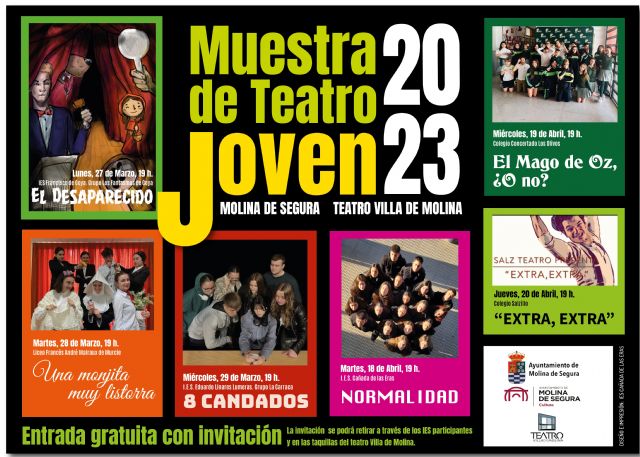 La Muestra de Teatro Joven 2023 de Molina de Segura se celebra del 27 de marzo al 20 de abril en el Teatro Villa de Molina - 1, Foto 1