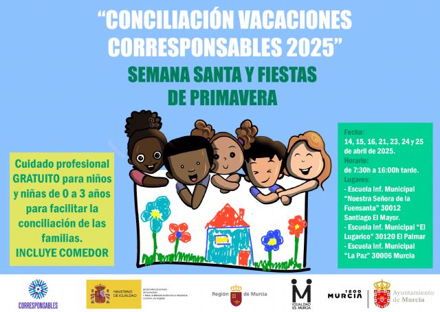 Abierto el plazo para inscribirse en el servicio gratuito de conciliación Vacaciones Corresponsables en las Escuelas Infantiles Municipales para Semana Santa y Fiestas de Primavera - 1, Foto 1