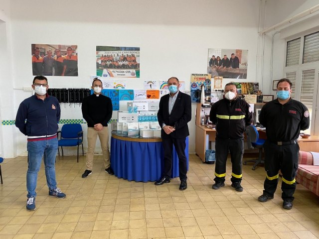 The Hdad. of Our Father Jesus deliver 550 professional masks and more than 140 liters of hydroalcoholic gel to Civil Protection for distribution