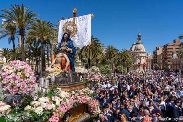 Multitud de personas arropan a la Caridad en la conmemoración de los 300 años de su llegada a Cartagena - 1, Foto 1