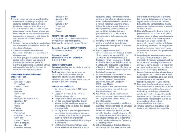 El Paso Azul convoca la segunda edición del Concurso Nacional de Composición para Órgano - 2, Foto 2