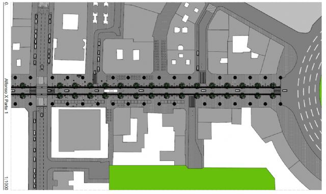 Ahora Murcia presenta una propuesta de semipeatonalización de Alfonso X el Sabio viable, poco costosa y de aplicación casi inmediata - 3, Foto 3