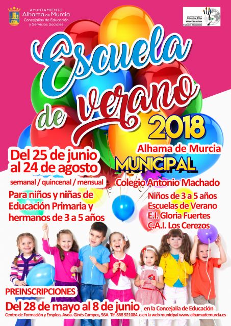 Escuela Municipal de Verano 2018: del 25 de junio al 24 de agosto, Foto 1