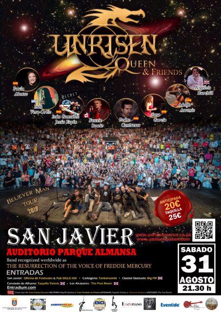 Unrisen Queen ofrecerá un concierto exclusivo Unrisen Queeen & Friends el 31 de agosto en San Javier - 2, Foto 2