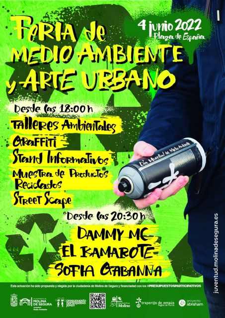 El Ayuntamiento de Molina de Segura organiza la Feria de Medio Ambiente y Arte Urbano, el sábado 4 de junio, y el evento Molina Emergente, los días 27 y 28 de mayo - 1, Foto 1
