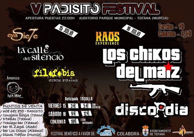 El “V Padisito Festival” se celebra los días 15 y 16 de julio en el auditorio del parque municipal “Marcos Ortiz” a beneficio de esta asociación, Foto 2