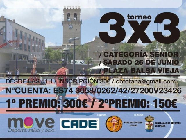 Se suspende el II Torneo 3x3 de Baloncesto que se iba a celebrar este sábado en la plaza Balsa Vieja, Foto 1