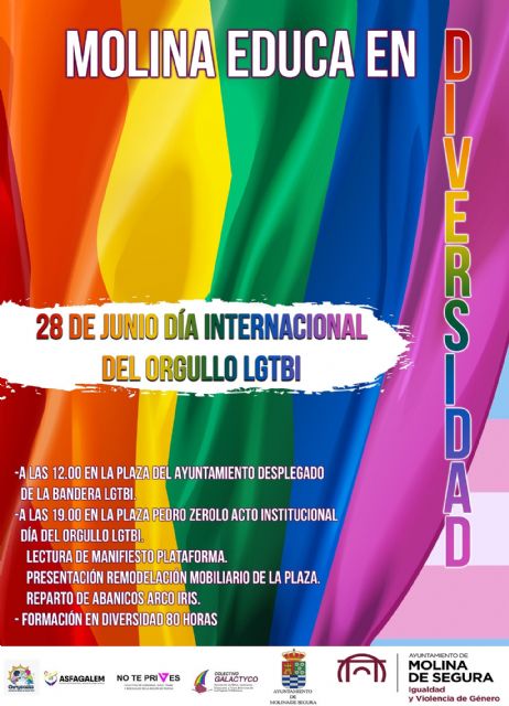 Molina Educa en Diversidad, lema del Orgullo LGTBI 2021 en Molina de Segura - 1, Foto 1
