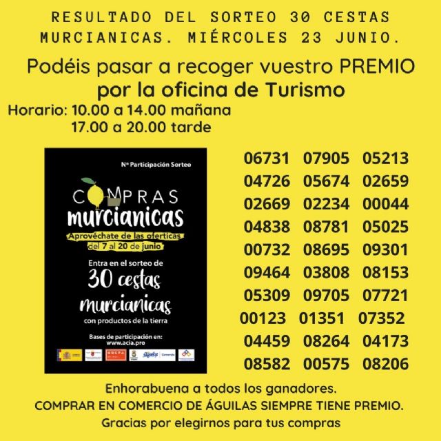 La Campaña Compras Murcianicas concluye con el sorteo de 30 cestas de productos artesanos - 1, Foto 1