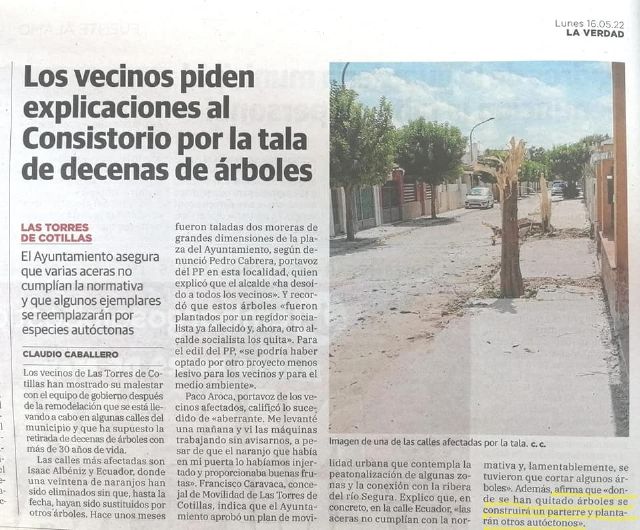 Cortan decenas de árboles en el Barrio de San José - 2, Foto 2