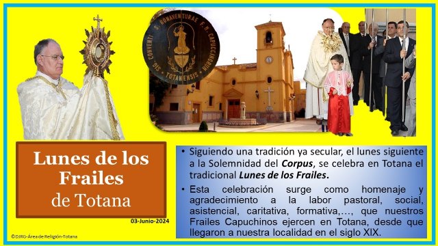 El Lunes de los Frailes en Totana: Tradición, devoción eucarística y memoria franciscana, Foto 1