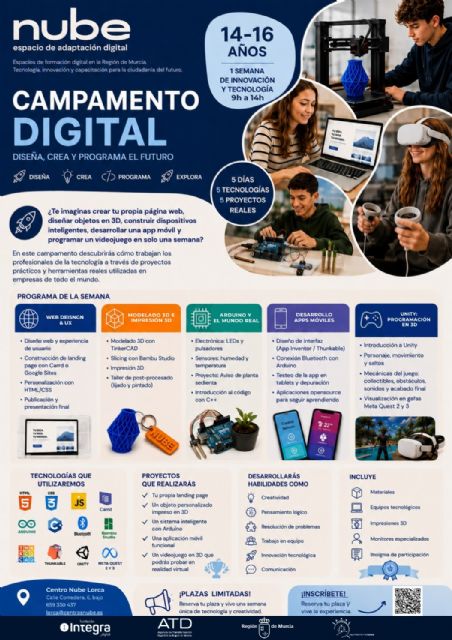 Los jóvenes de Lorca podrán participar este verano en dos campamentos tecnológicos en el Centro Nube para fomentar sus competencias digitales - 2, Foto 2