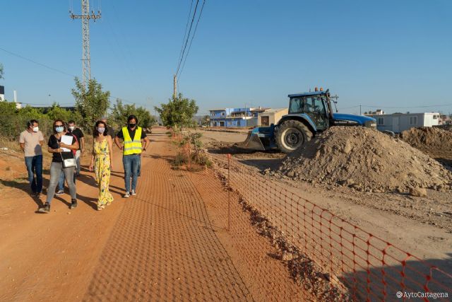 Avanzan a buen ritmo las obras de urbanización de los accesos al futuro colegio de La Aljorra - 1, Foto 1
