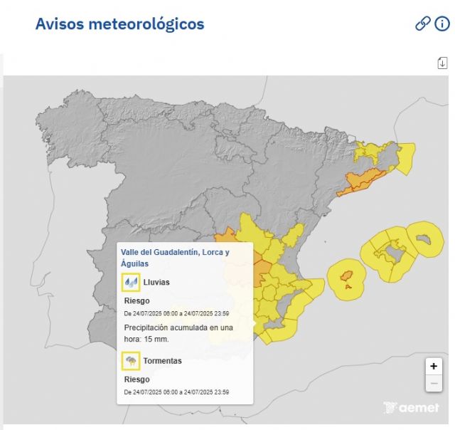 Lorca activa el Plan INUNLOR en fase de preemergencia ante el nivel amarillo por lluvias y tormentas - 1, Foto 1