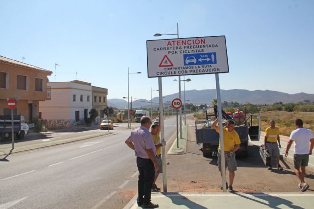 El Ayuntamiento de Puerto Lumbreras instala señales para mejorar la seguridad vial de los ciclistas y prevenir accidentes - 1, Foto 1