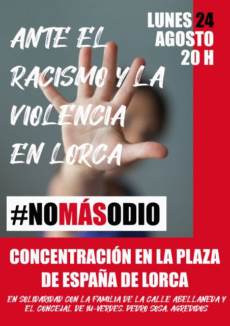 IU-Verdes Lorca participará en una concentración en repulsa por la agresión contra una familia marroquí y el concejal Pedro Sosa - 1, Foto 1