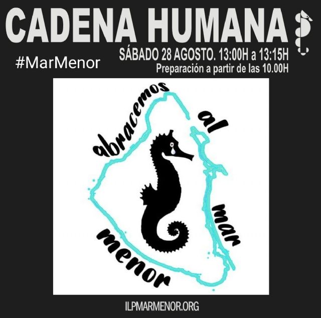 La plataforma ILP Mar Menor organiza una cadena humana para guardar luto a la laguna salada - 1, Foto 1