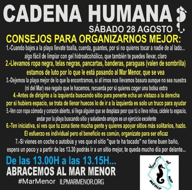 La plataforma ILP Mar Menor organiza una cadena humana para guardar luto a la laguna salada - 2, Foto 2