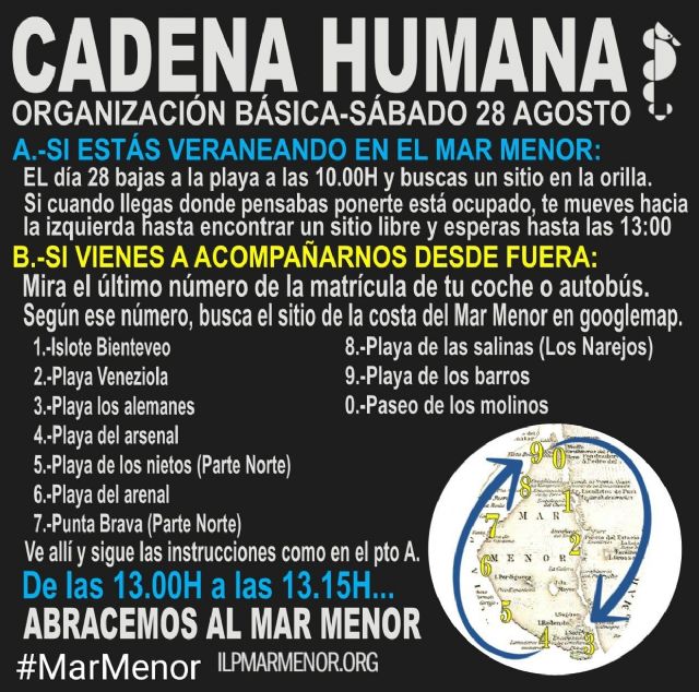 La plataforma ILP Mar Menor organiza una cadena humana para guardar luto a la laguna salada - 3, Foto 3
