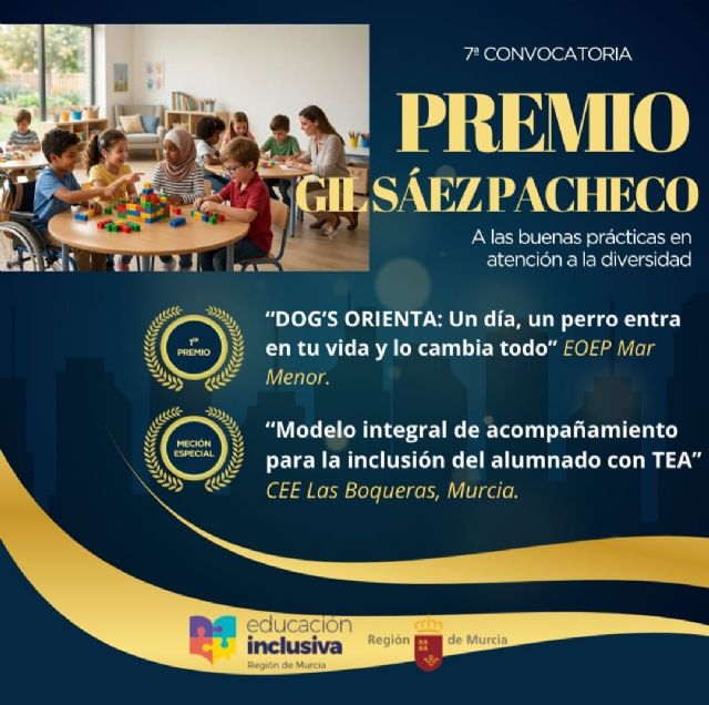 El equipo de orientaci�n educativa Mar Menor, galardonado con el 'Premio Gil S�ez Pacheco' por sus buenas pr�cticas en atenci�n a la diversidad
