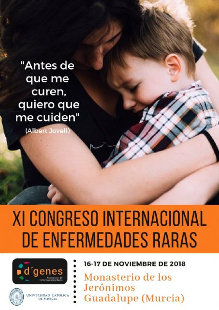 Los das 16 y 17 de noviembre se celebrar el XI Congreso Internacional de Enfermedades Raras en Murcia, organizado por DGenes, Foto 1