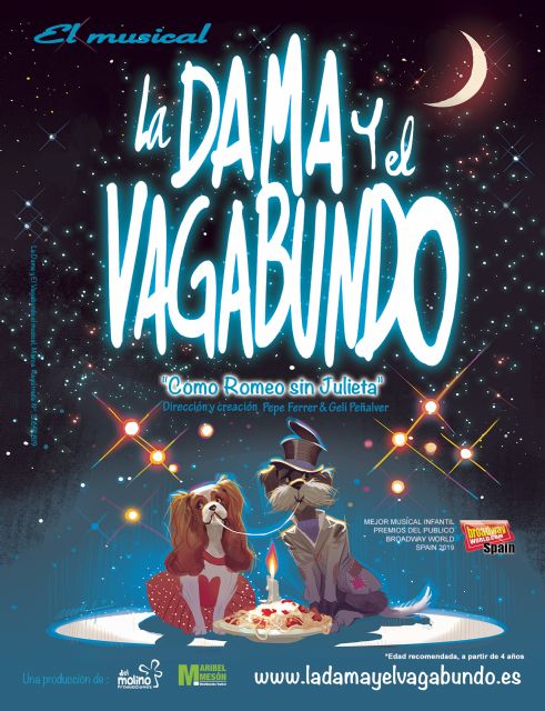 La Dama y el Vagabundo, el mejor musical infantil del año, el lunes 7 en las Fiestas Patronales de Puerto Lumbreras - 3, Foto 3