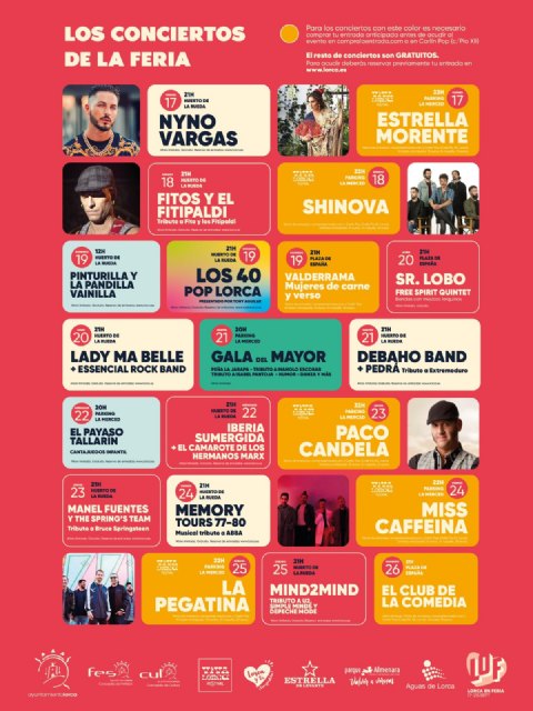 La programación musical de la Feria de Lorca continúa con los conciertos gratuitos de los tributos a Bruce Springsteen a cargo del presentador Manel Fuentes - 1, Foto 1