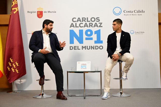 López Miras felicita a Alcaraz por su generosidad para compartir sus triunfos con la Región y lo señala como nuestro mejor embajador - 2, Foto 2