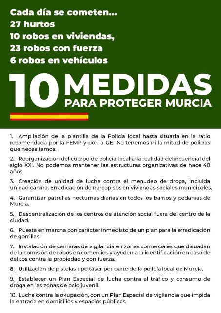 VOX reivindica ms seguridad con una treintena de mesas informativas en Murcia, Foto 4
