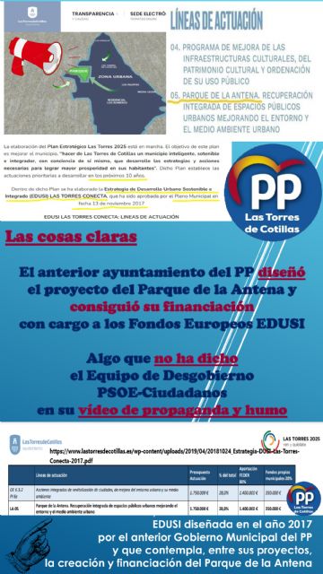 El PP de Las Torres de Cotillas aclara las cosas al Alcalde y su Equipo del PSOE-Ciudadanos - 1, Foto 1