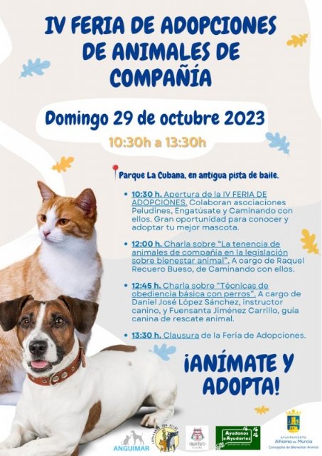IV Feria de Adopciones de animales de compaa en Alhama de Murcia, Foto 1