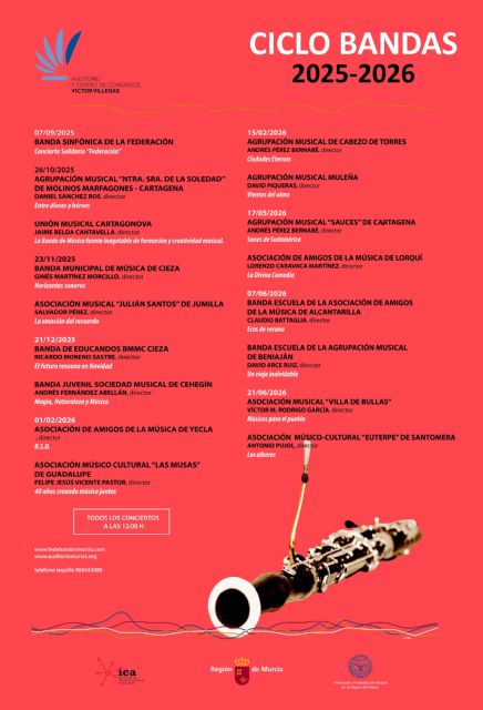 Arranca el ciclo 'Bandas en el Auditorio' que esta temporada contará con ocho conciertos y la intervención de 900 músicos - 1, Foto 1