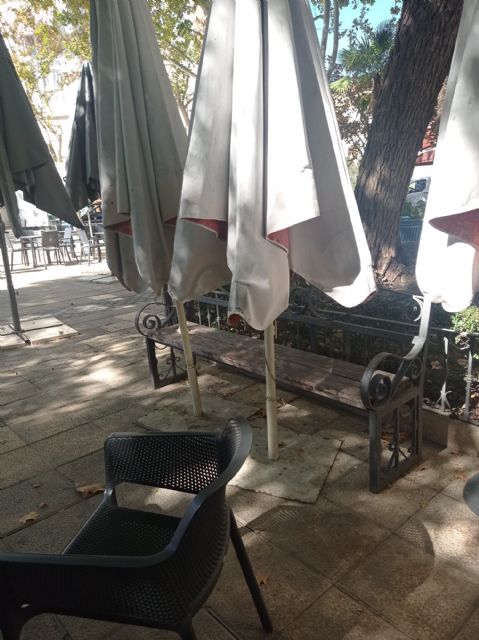 IU sale en defensa de los vecinos que denuncian que la Plaza de Calderón se queda sin bancos en los que poder sentarse - 2, Foto 2