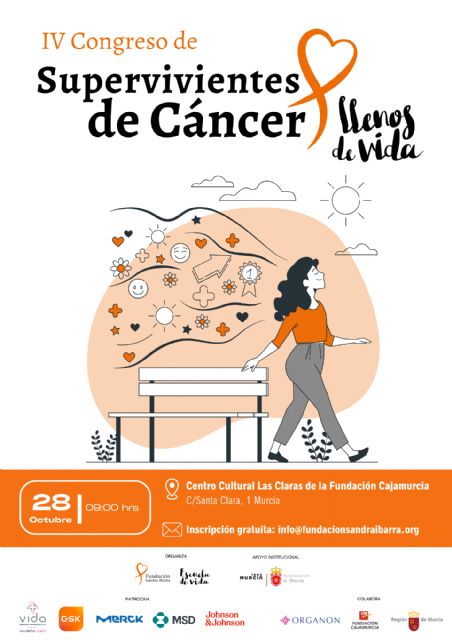 Murcia acogerá el IV Congreso de Supervivientes de Cáncer ´Llenos de Vida´ de la Fundación Sandra Ibarra el 28 de octubre - 1, Foto 1