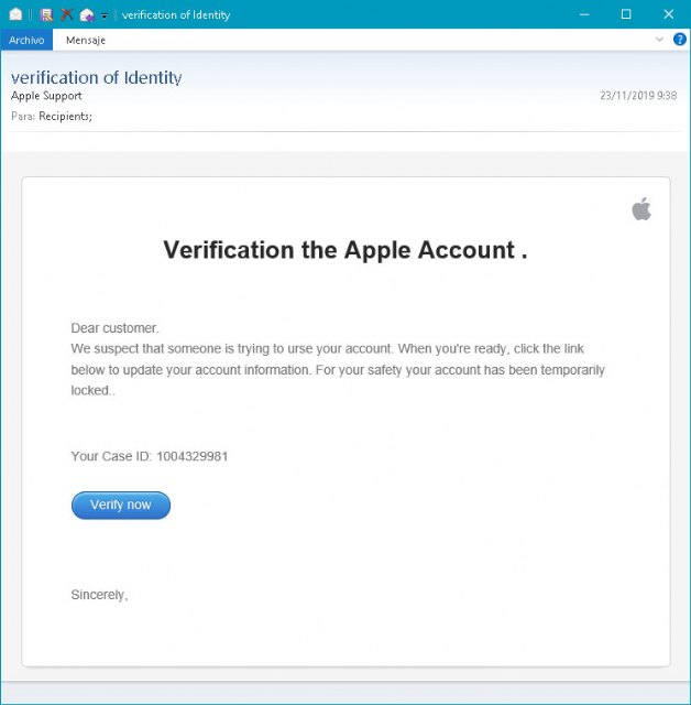 Alerta por un nuevo fraude: un mensaje falso simula ser Apple para robarte los datos - 1, Foto 1