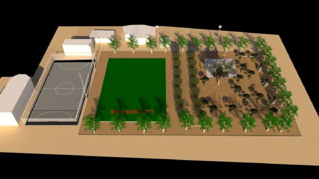 El Ayuntamiento de Lorca inicia la creación de un parque con pista deportiva, zona infantil y juegos biosaludables en la pedanía de La Campana - 2, Foto 2