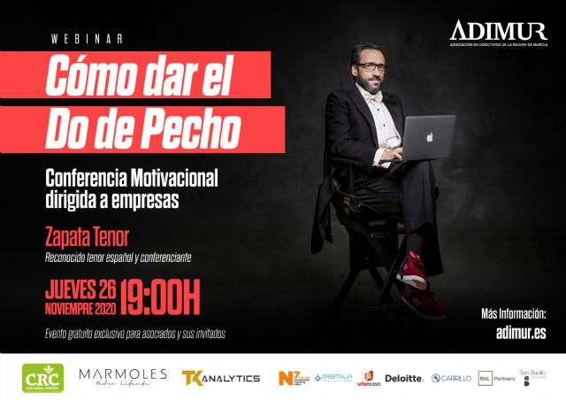 ADIMUR ofrecerá la conferencia motivacional ´Cómo dar el Do de Pecho´ a cargo del reconocido tenor español y conferenciante José Manuel Zapata - 1, Foto 1