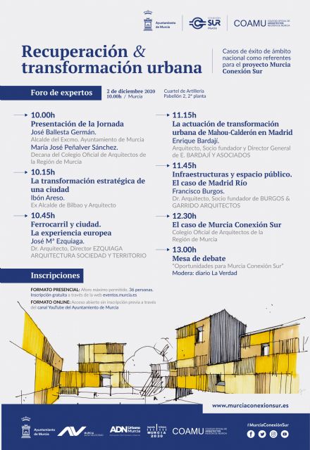 Conexión Sur reúne en un foro en Murcia a expertos del ámbito nacional e internacional en la recuperación y transformación urbana - 2, Foto 2