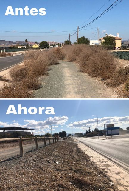 El Ayuntamiento de Lorca realiza actuaciones de mejora en el Colegio Público San Juan de Morata así como en la pista deportiva y la limpieza de las carreteras y cunetas de la pedanía - 2, Foto 2