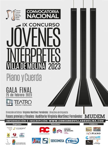 Arranca el IX Concurso de Jóvenes Intérpretes Villa de Molina 2023, convocado por primera vez a nivel nacional, en las modalidades de piano y cuerda - 1, Foto 1